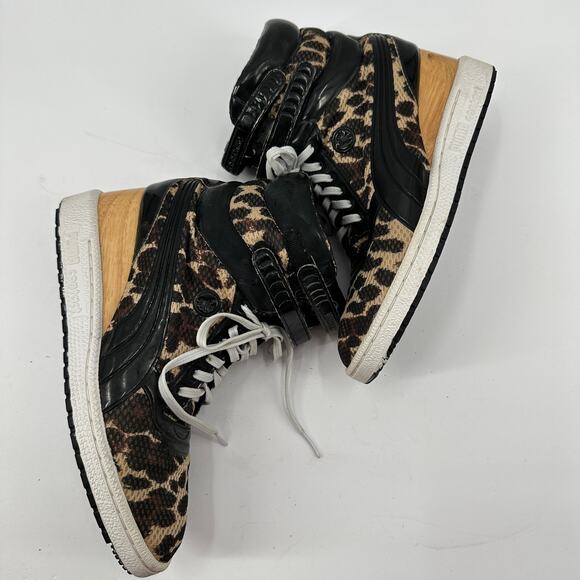 Puma Mihara Yasuhiro Womens Size 8.5 Leopard Wedge Sneakers Y2K‎ Streetwear - Picture 5 of 10